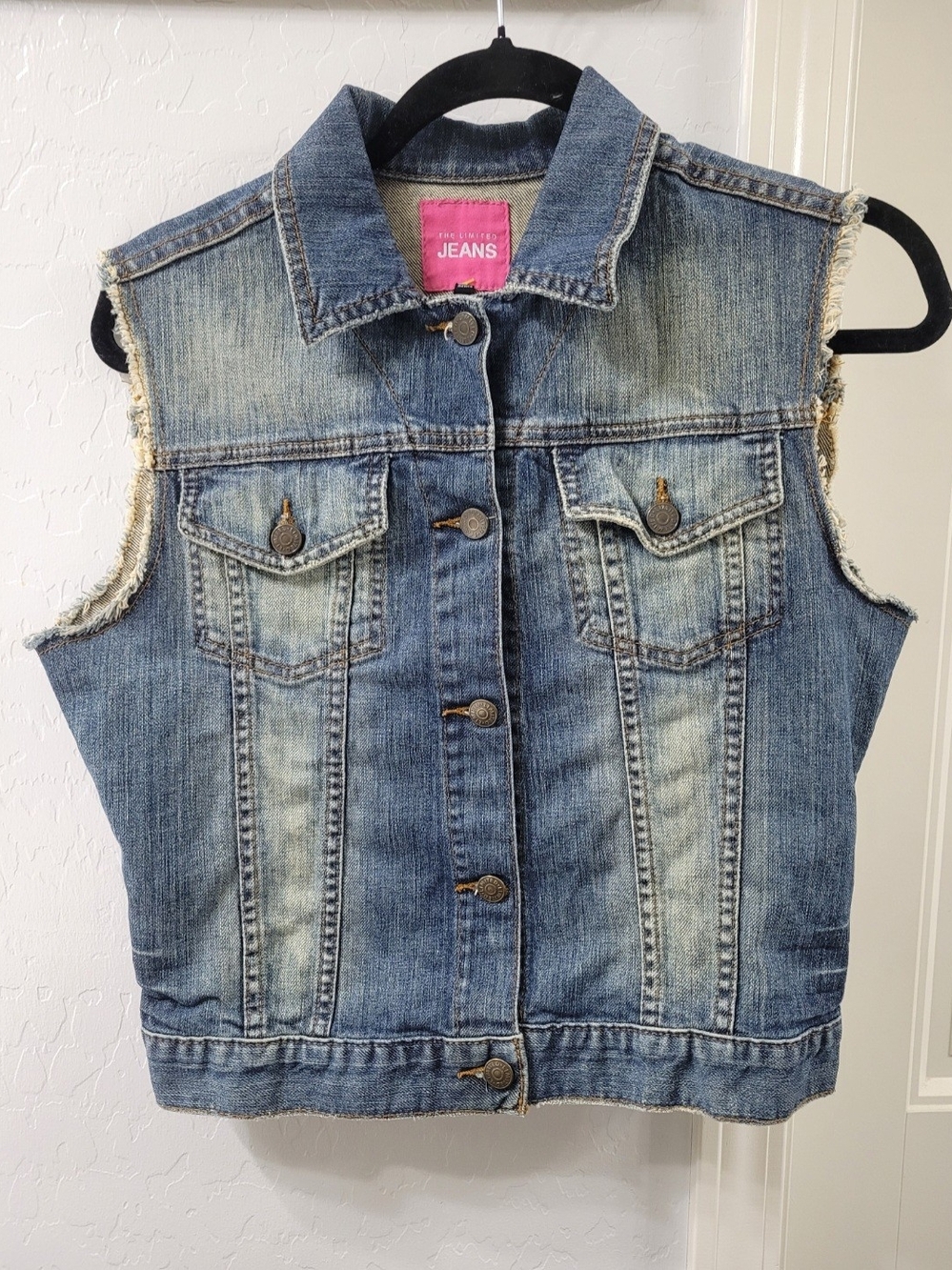Denim Vest Jeans Sleeveless Jacket - Blue